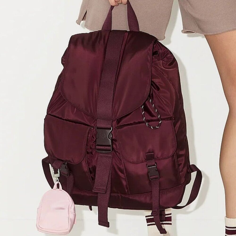 PINK VICTORIA'S SECRET Wild Rose Nylon Cargo Backpack Fits up to a 15" Laptop - Picture 4 of 5